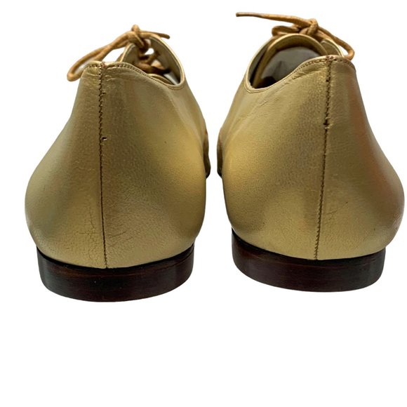 STEPHANE KELIAN Shimmery Gold Leather Lace‎ Up Oxfords  *NWOB - Picture 3 of 11